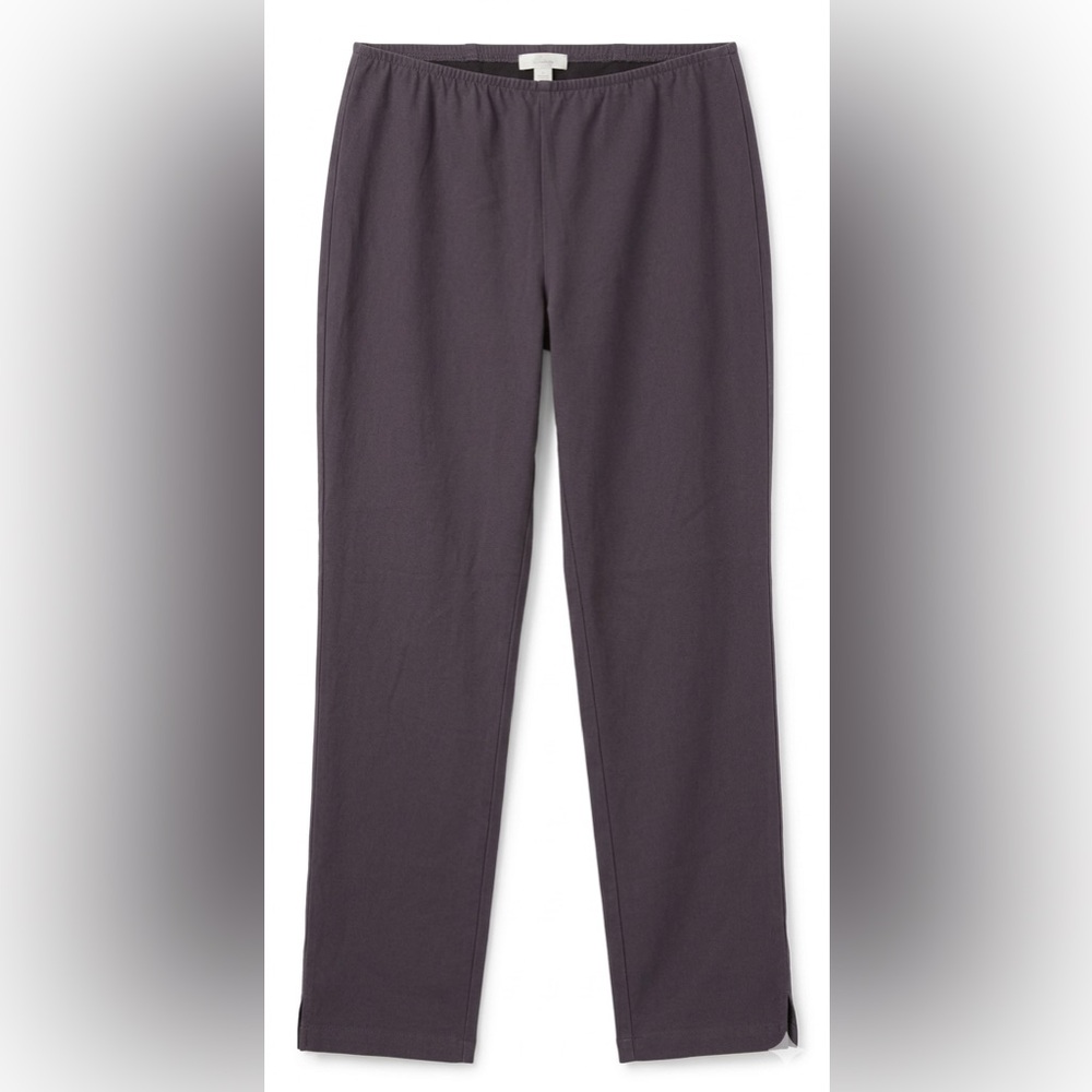 Eileen Fisher XS Gray Pull On Pants Elastic Waist Minimalist Stretch RN 78121